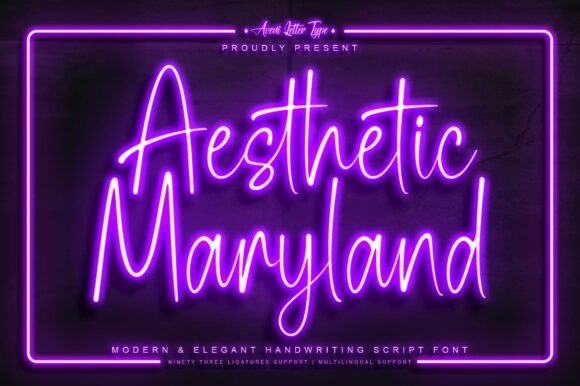 Aesthetic Maryland Font for Elegant Handmade Designs