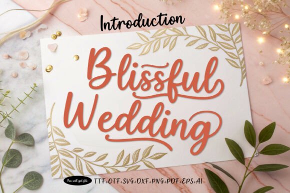 Blissful Wedding: A Romantic Script Font for Makers