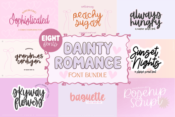Dainty Romance Script Bundle for Elegant Campaigns