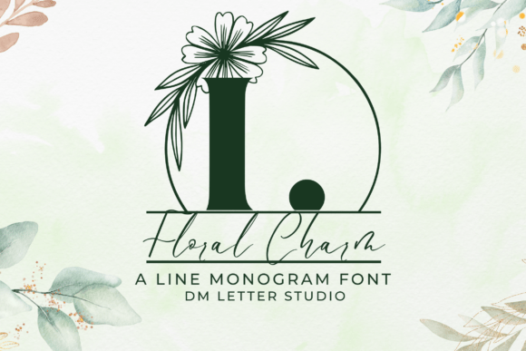 Floral Charm Line Monogram: Elegant Design Review