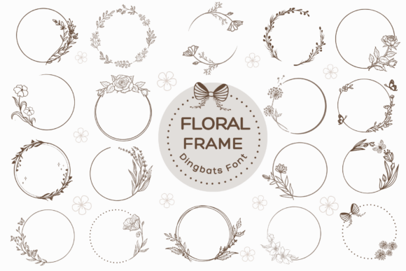 Floral Frame Font for Elegant Business Branding
