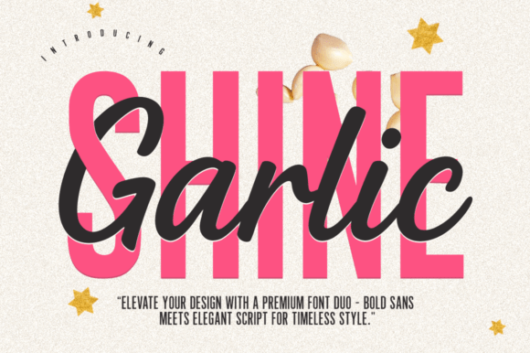 Garlic Shine Font for Bold Campaign Headlines