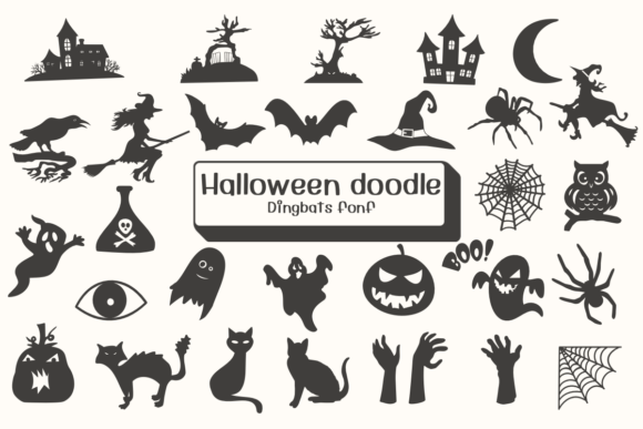 Halloween Doodle: The Ultimate Spooky Dingbats Font