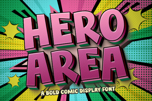 Hero Area Typeface for Bold Maker Designs