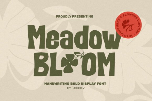Meadow Bloom: A Whimsical Hand-Drawn Display Font for Makers
