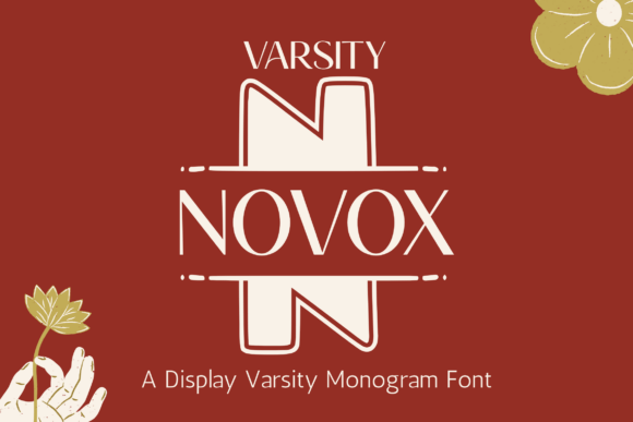 Novox Varsity Monogram Font for Digital Design