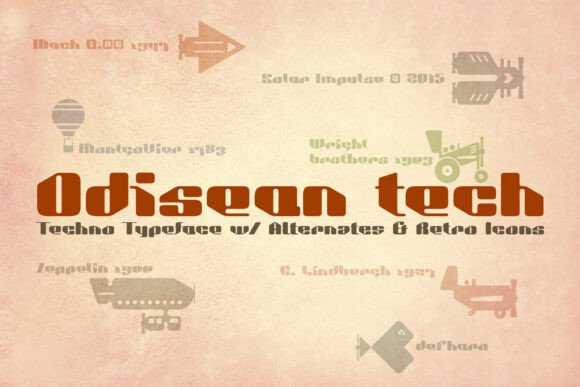 Odisean Tech: A Retro Display Font for Modern Designers