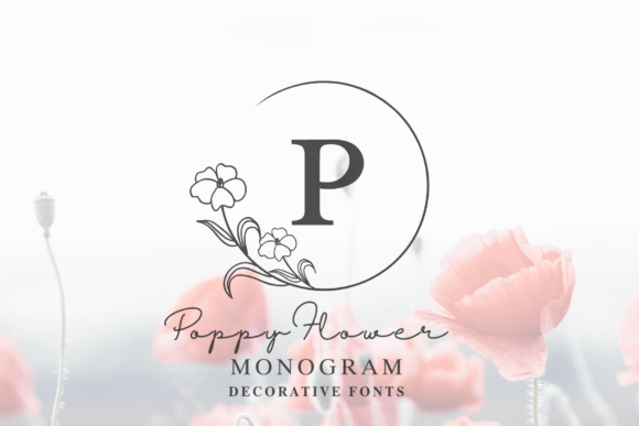 Poppy Flower Monogram Font for Elegant Branding