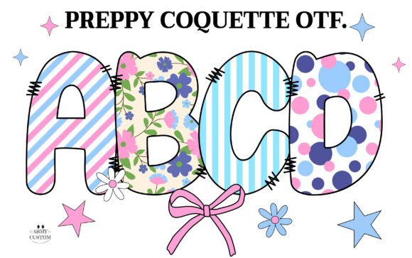 Preppy Coquette: A Vintage Typeface for Makers