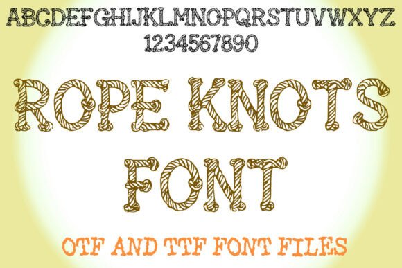 Rope Knots Font for Coastal Campaigns
