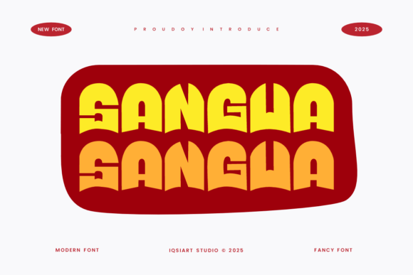 Sangua: A Bold Retro Display Font for Makers