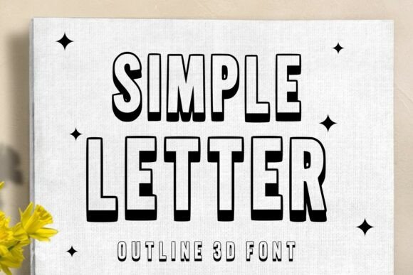 Simple Letter Typeface for Bright Web Design