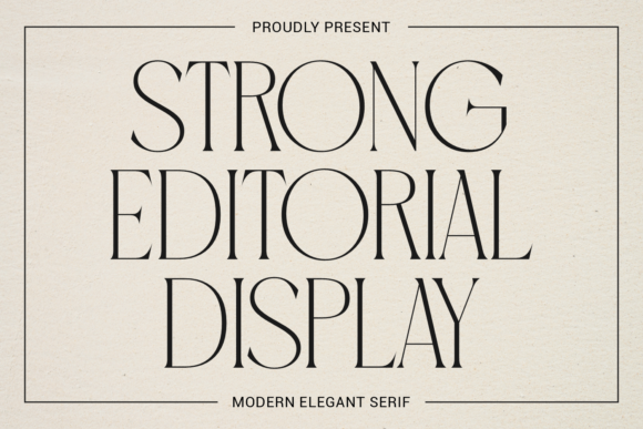 Strong Editorial Display Typeface for Elegant Branding